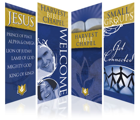 custom set of worship banners